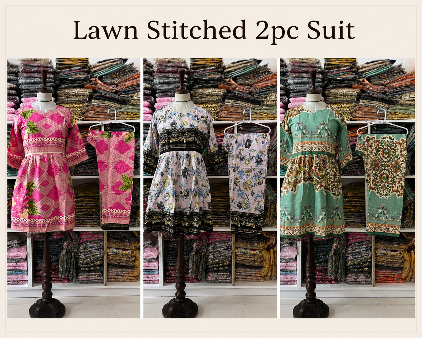PACK OF 3 STITICHED 2PC SUIT DEAL