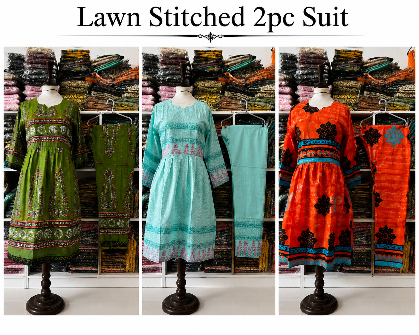 PACK OF 3 STITICHED 2PC SUIT DEAL