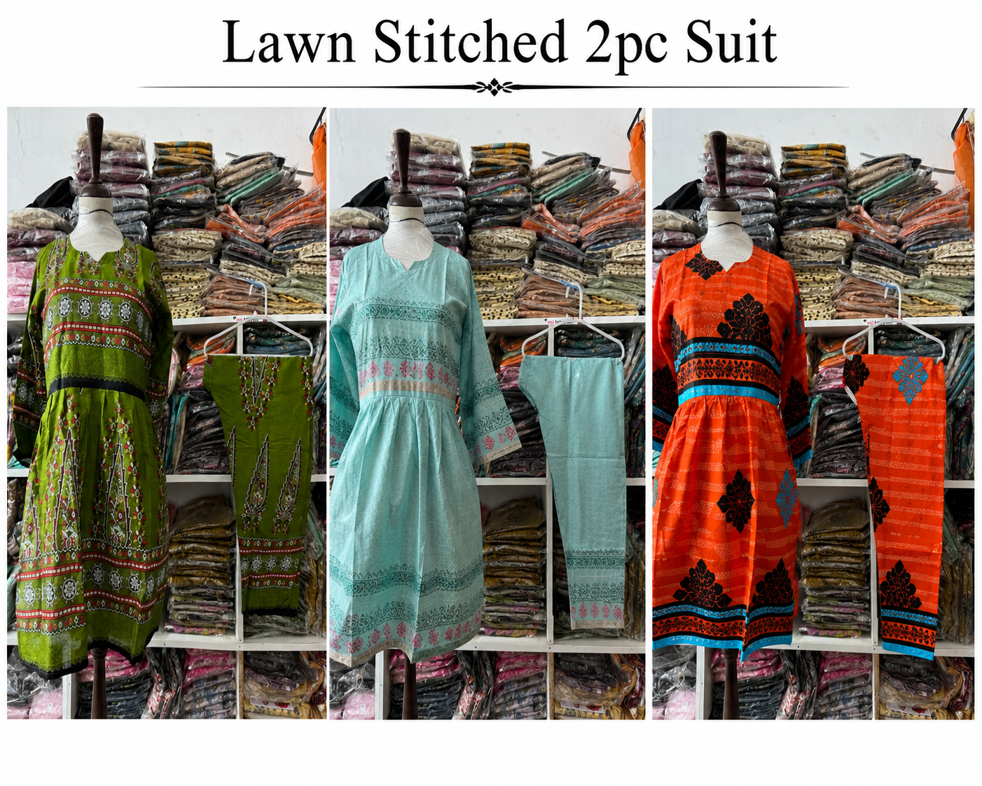 PACK OF 3 STITICHED 2PC SUIT DEAL