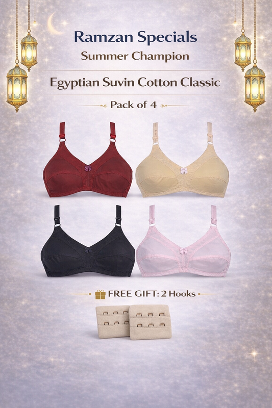B EGYPTION SUVIN COTTON  CLASSIC PACK OF 4 RAMZAN OFFER